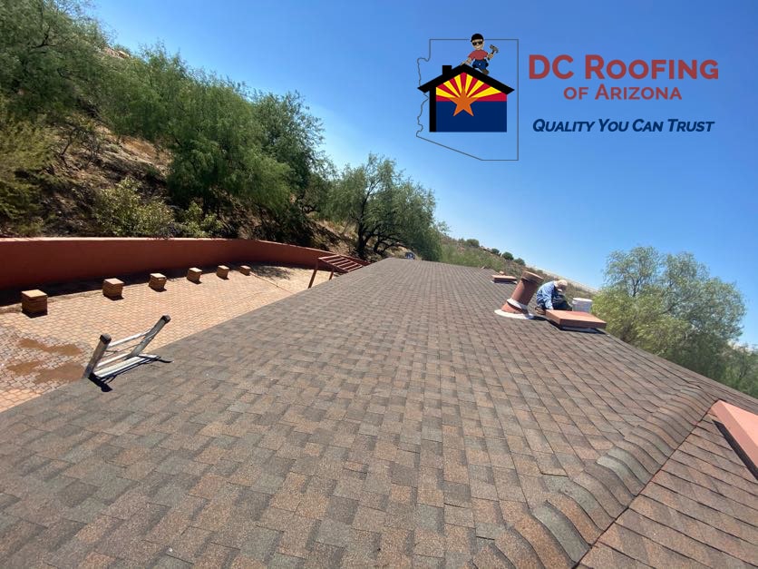 DC Roofing of Arizona installed new shingles on this Tucson home