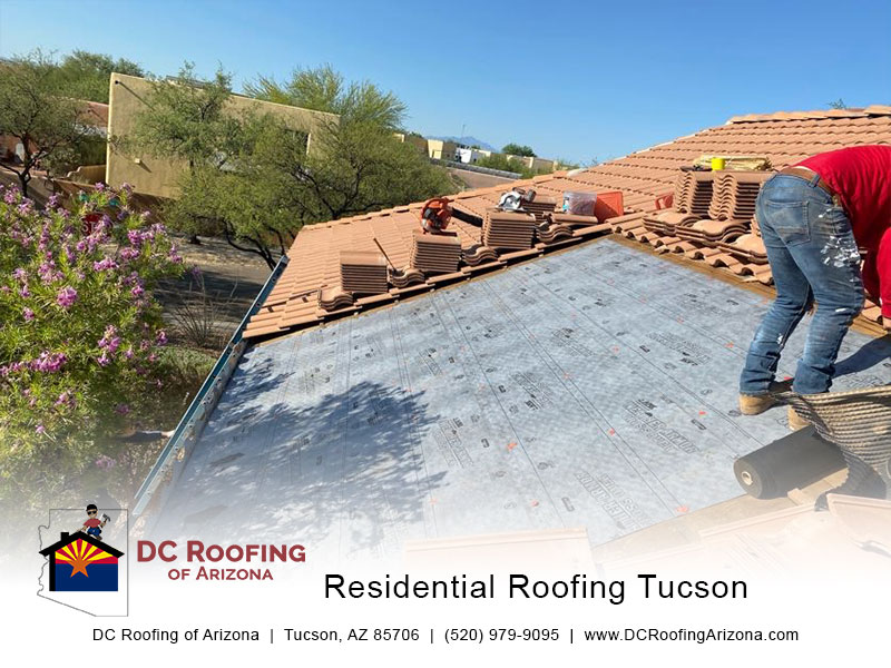 Tucson's favorite roofing contractor at work - DC Roofing of Arizona